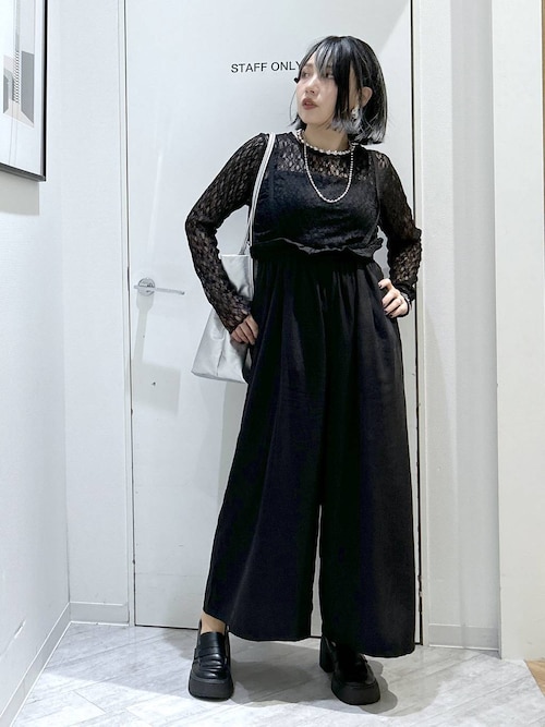 セール】シルクライクサス付きワイドパンツ/575215（その他パンツ