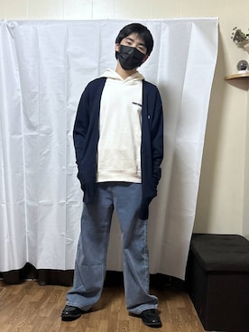「アイテム（カーディガン/ボレロ）」を使った、gwtoiさん（キッズ・162cm）の秋コーディネート