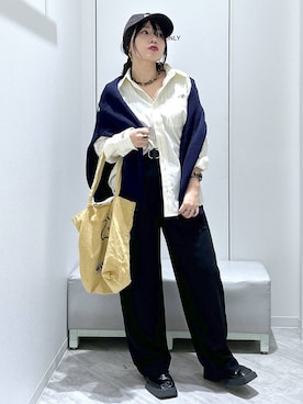 「GLOBAL WORK（グローバルワーク）のアイテム（ベルト）」を使った、gwtoiさん（レディース・159cm）の秋コーディネート