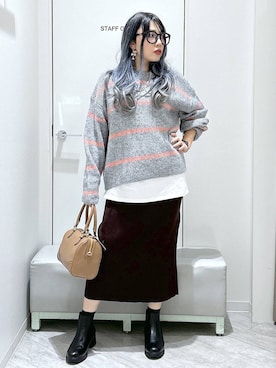 「アイテム（ボストンバッグ）」を使った、gwtoiさん（レディース・159cm・40代）の冬コーディネート