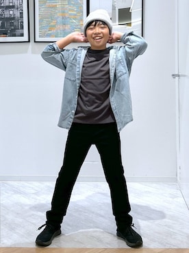 「アイテム（シャツ/ブラウス）」を使った、gwtoiさん（キッズ・144cm）の秋コーディネート