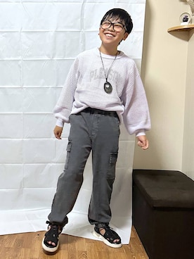 「アイテム（ニット/セーター）」を使った、gwtoiさん（キッズ・141cm・30代）の夏コーディネート