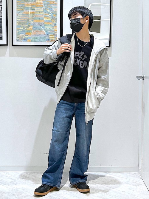 セール】ポイント刺繍ダブルZIPパーカー/AND YUA ANY/629905（パーカー