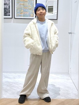「アイテム（帽子）」を使った、gwtoiさん（キッズ・144cm）の秋コーディネート