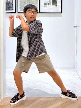 「アイテム（シューズ）」を使った、gwtoiさん（キッズ・141cm）の夏コーディネート