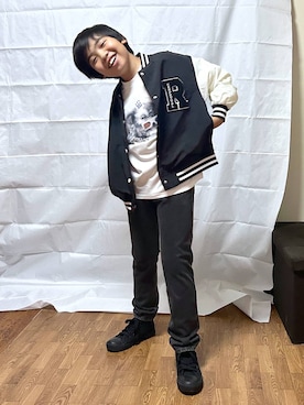 「アイテム（ブルゾン）」を使った、gwtoiさん（キッズ・144cm）の秋コーディネート