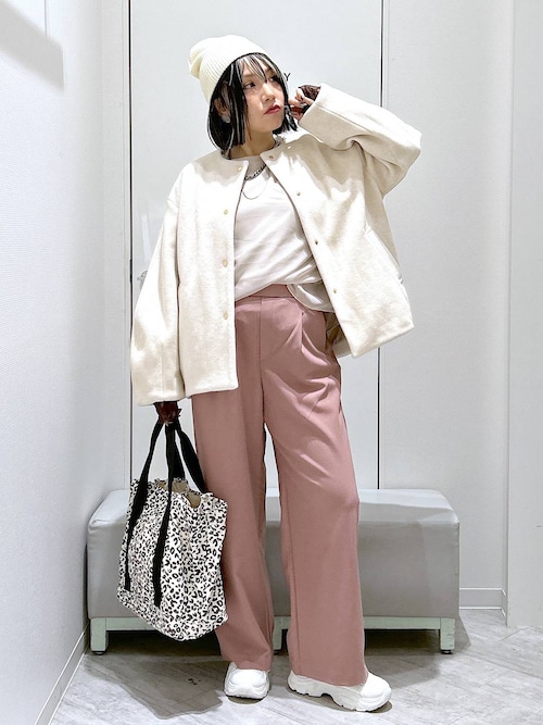 ウールライクコクーンコート/494079（ノーカラーコート）｜GLOBAL WORK