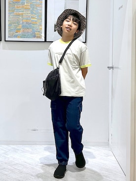 「GLOBAL WORK（グローバルワーク）のアイテム（帽子）」を使った、gwtoiさん（キッズ・149cm）の夏コーディネート