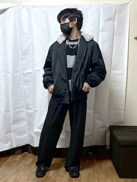 「アイテム（MA-1）」を使った、gwtoiさん（キッズ・162cm）の秋コーディネート