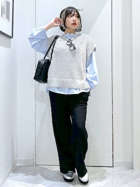 「アイテム（ローファー、シルバー系）」を使った、gwtoiさん（レディース・159cm）の秋コーディネート