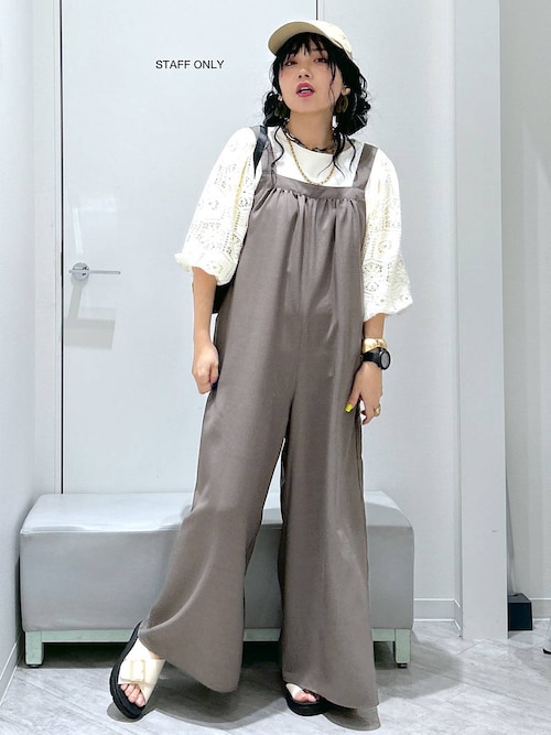 GLOBAL WORK サロペット オーバーオール イージーケアワイド