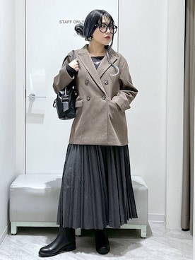 「アイテム（ヘアアクセサリー）」を使った、gwtoiさん（レディース・159cm）の冬コーディネート