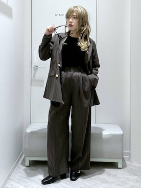 「アイテム（テーラードジャケット）」を使った、gwtoiさん（レディース・159cm・40代）の秋コーディネート