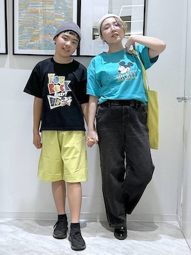 「GLOBAL WORK（グローバルワーク）のアイテム（帽子）」を使った、gwtoiさん（キッズ・149cm）の春コーディネート