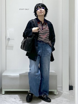 「GLOBAL WORK（グローバルワーク）のアイテム（テーラードジャケット）」を使った、gwtoiさん（レディース・159cm）の秋コーディネート