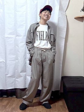 「GLOBAL WORK（グローバルワーク）のアイテム（帽子）」を使った、gwtoiさん（キッズ・152cm）の秋コーディネート
