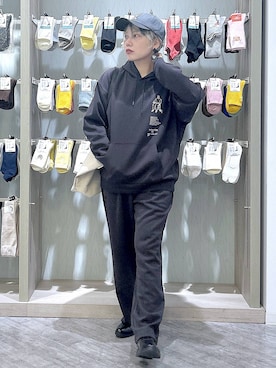 「GLOBAL WORK（グローバルワーク）のアイテム（キャップ）」を使った、gwtoiさん（レディース・159cm）の秋コーディネート