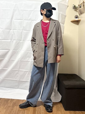 「アイテム（テーラードジャケット）」を使った、gwtoiさん（キッズ・162cm）の秋コーディネート