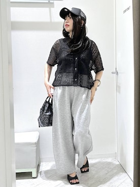 「GLOBAL WORK（グローバルワーク）の9FORTYメッシュCAP/321611（キャップ、ブラック系）」を使った、gwtoiさん（レディース・159cm）の夏コーディネート