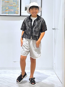 「アイテム（帽子）」を使った、gwtoiさん（キッズ・141cm・40代）の夏コーディネート