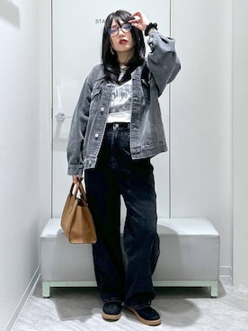 「GLOBAL WORK（グローバルワーク）のエアかるクラシックスニーカー/142642（スニーカー）」を使った、gwtoiさん（レディース・159cm・40代）の秋コーディネート