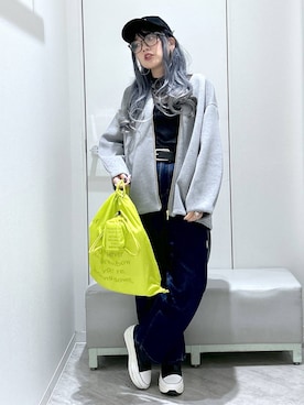 「アイテム（ブルゾン、グレー系）」を使った、gwtoiさん（レディース・159cm）の秋コーディネート