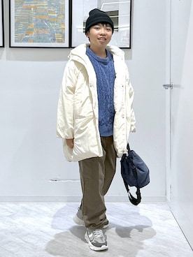 「GLOBAL WORK（グローバルワーク）のアイテム（帽子）」を使った、gwtoiさん（キッズ・144cm）の冬コーディネート