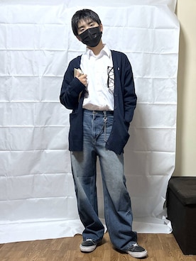 「アイテム（カーディガン/ボレロ）」を使った、gwtoiさん（キッズ・162cm）の秋コーディネート