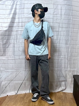 「GLOBAL WORK（グローバルワーク）のアイテム（帽子）」を使った、gwtoiさん（キッズ・162cm）の夏コーディネート