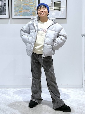 「GLOBAL WORK（グローバルワーク）のアイテム（トップス）」を使った、gwtoiさん（キッズ・144cm）の冬コーディネート