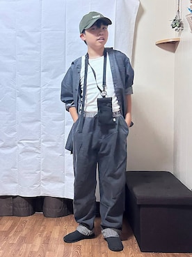 「GLOBAL WORK（グローバルワーク）のターンバックデニムパンツ/1049084（デニムパンツ、ブラック系）」を使った、gwtoiさん（レディース・159cm）の秋コーディネート