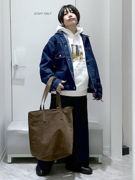 「アイテム（トートバッグ）」を使った、gwtoiさん（レディース・159cm・40代）の冬コーディネート