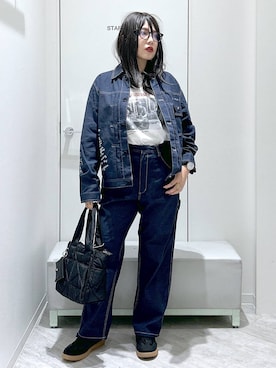「アイテム（デニムジャケット）」を使った、gwtoiさん（レディース・159cm・30代）の秋コーディネート