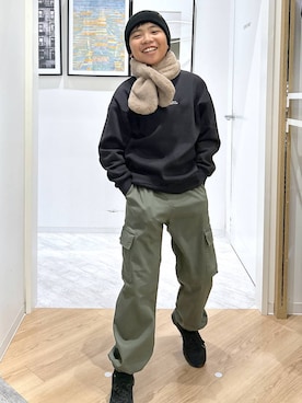 「アイテム（ネックウォーマー/スヌード）」を使った、gwtoiさん（キッズ・144cm）の冬コーディネート