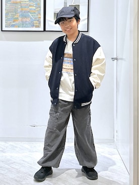 「アイテム（ブルゾン）」を使った、gwtoiさん（キッズ・144cm）の秋コーディネート