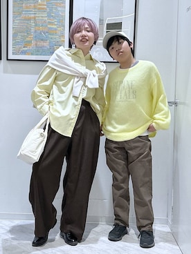 「GLOBAL WORK（グローバルワーク）のアイテム（キャップ）」を使った、gwtoiさん（キッズ・144cm）の春コーディネート