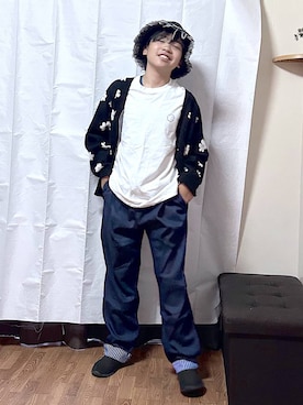 「アイテム（カーディガン/ボレロ、その他）」を使った、gwtoiさん（キッズ・152cm）の秋コーディネート