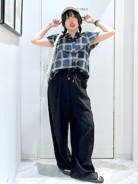 「GLOBAL WORK（グローバルワーク）のアイテム（帽子）」を使った、gwtoiさん（レディース・159cm）の夏コーディネート