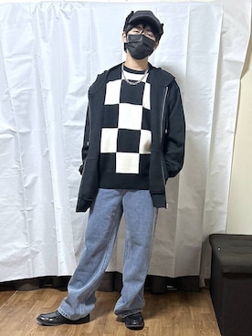 「アイテム（デニムパンツ）」を使った、gwtoiさん（キッズ・162cm）の秋コーディネート