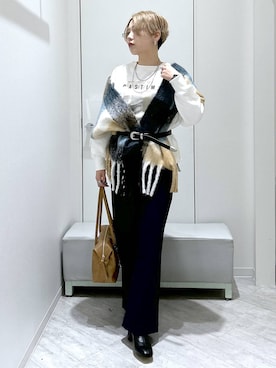 「アイテム（ボストンバッグ）」を使った、gwtoiさん（レディース・159cm・40代）の冬コーディネート