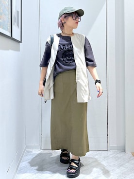 「アイテム（キャップ）」を使った、gwtoiさん（レディース・159cm・30代）の夏コーディネート