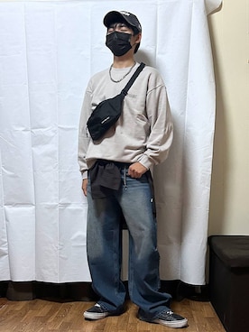 「アイテム（デニムパンツ）」を使った、gwtoiさん（キッズ・162cm・40代）の秋コーディネート