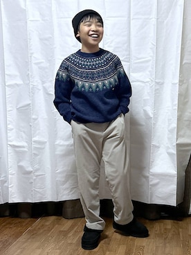 「アイテム（トップス）」を使った、gwtoiさん（キッズ・144cm）の冬コーディネート