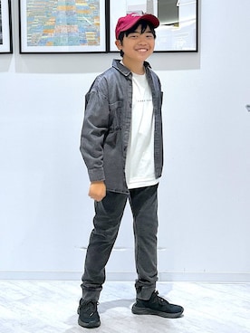 「アイテム（キャップ）」を使った、gwtoiさん（キッズ・144cm）の秋コーディネート
