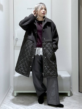 「アイテム（ステンカラーコート）」を使った、gwtoiさん（レディース・159cm・40代）の秋コーディネート