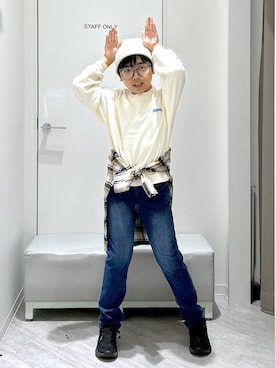 「アイテム（スウェット）」を使った、gwtoiさん（キッズ・144cm）の秋コーディネート