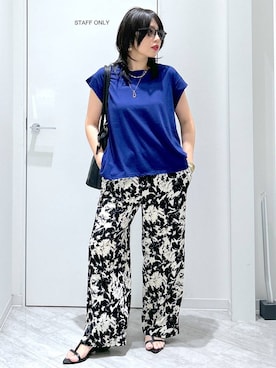 「GLOBAL WORK（グローバルワーク）のUV/ブルーライトカットアソートサングラス/283759（サングラス）」を使った、gwtoiさん（レディース・159cm・40代）の夏コーディネート
