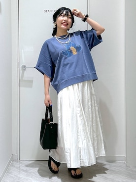 「アイテム（バングル/リストバンド）」を使った、gwtoiさん（レディース・159cm・40代）の夏コーディネート