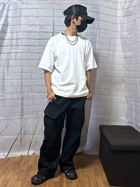 「GLOBAL WORK（グローバルワーク）のUSAグラフィックT半袖/AND YUA ANY/147470（Tシャツ/カットソー）」を使った、gwtoiさん（キッズ・162cm・30代）の夏コーディネート
