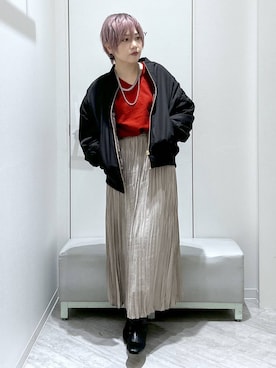 「アイテム（ブルゾン）」を使った、gwtoiさん（レディース・159cm・30代）の秋コーディネート